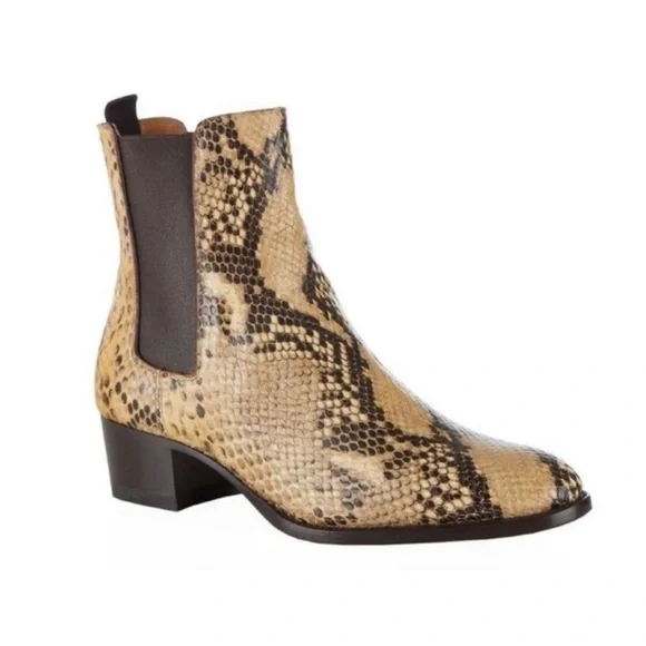 SAINT LAURENT Wyatt Python Snake Embossed Chelsea Boots Size
36.5 Tan Brown - Picture 3 of 13